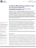 Cover page: Localized JNK signaling regulates organ size during development