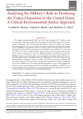 Cover page: Analyzing the Military's Role in Producing Air Toxics Disparities in the United States: A Critical Environmental Justice Approach