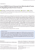 Cover page: Loss of HIPK2 Protects Neurons from Mitochondrial Toxins by Regulating Parkin Protein Turnover.