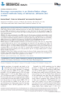 Cover page: Beverage consumption in an Alaska Native village: a mixed-methods study of behaviour, attitudes and access.