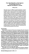 Cover page: From Dual Disparities to Dual Squeeze: The Emerging Patterns of Regional Development in Taiwan