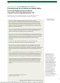 Cover page: Development of a Preference-Based Index From the National Eye Institute Visual Function Questionnaire–25