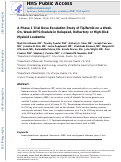 Cover page: A phase 1 trial dose-escalation study of tipifarnib on a week-on, week-off schedule in relapsed, refractory or high-risk myeloid leukemia