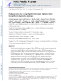 Cover page: Metagenomic discovery of polybrominated diphenyl ether biosynthesis by marine sponges.