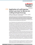 Cover page: Application of a self-injection locked cyan laser for Barium ion cooling and spectroscopy