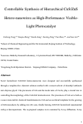 Cover page: Controllable synthesis of hierarchical CuS/ZnS hetero-nanowires as high-performance visible-light photocatalysts