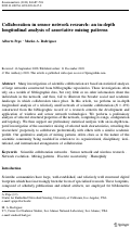 Cover page: Collaboration in sensor network research: an in-depth longitudinal analysis of assortative mixing patterns