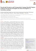 Cover page: Functional Genomics and Comparative Lineage-Specific Region Analyses Reveal Novel Insights into Race Divergence in Verticillium dahliae