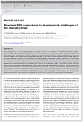 Cover page: Structural MRI connectome in development: challenges of the changing brain