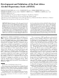 Cover page: Development and validation of the East Africa Alcohol Expectancy Scale (AFEXS).