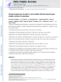 Cover page: Alcohol exposure in utero is associated with decreased gray matter volume in neonates