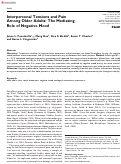 Cover page: Interpersonal Tensions and Pain Among Older Adults: The Mediating Role of Negative Mood