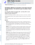 Cover page: Racial and Ethnic Differences in the Prevalence and Time to Onset of Manifestations of Systemic Lupus Erythematosus: The California Lupus Surveillance Project