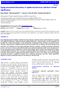 Cover page: Aging-associated alterations in epidermal function and their clinical significance