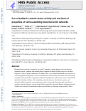 Cover page: Force Feedback Controls Motor Activity and Mechanical Properties of Self-Assembling Branched Actin Networks.