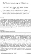 Cover page: Pd/Cu site interchange in UCu(5-x)Pd(x)