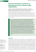 Cover page: Spatial and temporal variations in hemodynamic forces initiate cardiac trabeculation