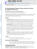 Cover page: Do flame retardant chemicals increase the risk for thyroid dysregulation and cancer?