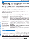 Cover page: Smartphone-Based, Rapid, Wide-Field Fundus Photography for Diagnosis of Pediatric Retinal Diseases