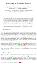 Cover page: Tessellation of Quadratic Elements