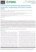 Cover page: Non-cyanobacterial diazotrophs: global diversity, distribution, ecophysiology, and activity in marine waters.