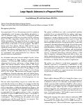 Cover page: Large Hepatic Adenoma in a Pregnant Patient