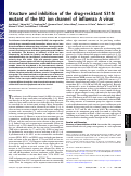 Cover page: Structure and inhibition of the drug-resistant S31N mutant of the M2 ion channel of influenza A virus.