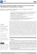 Cover page: Glucagon Potentiates Insulin Secretion Via β-Cell GCGR at Physiological Concentrations of Glucose.