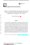 Cover page: Search for a charged Higgs boson decaying into top and bottom quarks in events with electrons or muons in proton-proton collisions at s = 13 TeV