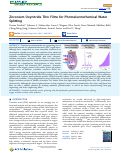 Cover page: Zirconium Oxynitride Thin Films for Photoelectrochemical Water Splitting.