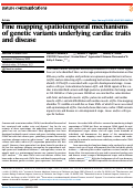 Cover page: Fine mapping spatiotemporal mechanisms of genetic variants underlying cardiac traits and disease