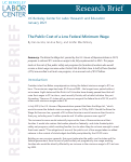 Cover page: The Public Cost of a Low Federal Minimum Wage