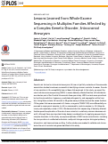 Cover page: Lessons Learned from Whole Exome Sequencing in Multiplex Families Affected by a Complex Genetic Disorder, Intracranial Aneurysm