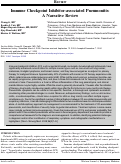 Cover page: Immune Checkpoint Inhibitor-associated Pneumonitis: A Narrative Review