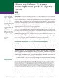 Cover page: Effective anti-Alzheimer Aβ therapy involves depletion of specific Aβ oligomer subtypes