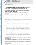 Cover page: A mixed effects model for analyzing area under the curve of longitudinally measured biomarkers with missing data