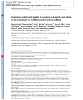 Cover page: Examining youth participation in ongoing community and citizen science programs in 3 different out-of-school settings