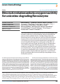 Cover page: Directed evolution unlocks oxygen reactivity for a nicotine-degrading flavoenzyme