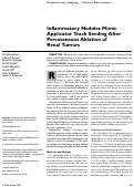 Cover page: Inflammatory nodules mimic applicator track seeding after percutaneous ablation of renal tumors.