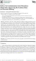 Cover page: Indoor Air Contamination from Hazardous Waste Sites: Improving the Evidence Base for Decision-Making