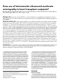 Cover page: Does use of intravascular ultrasound accelerate arteriopathy in heart transplant recipients?