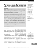 Cover page: Parkinsonian Syndromes