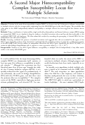 Cover page: A second major histocompatibility complex susceptibility locus for multiple sclerosis