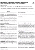 Cover page: Racial-Ethnic Composition of Primary Care Practices and Comprehensive Primary Care Plus Initiative Participation