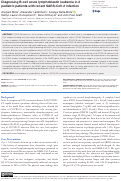 Cover page: Diagnosing B-cell acute lymphoblastic leukemia in 2 pediatric patients with recent SARS-CoV-2 infection.