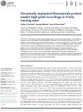 Cover page: Chronically implanted Neuropixels probes enable high-yield recordings in freely moving mice