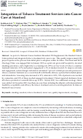 Cover page: Integration of Tobacco Treatment Services into Cancer Care at Stanford