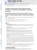 Cover page: Long-term clinical outcomes of focal impulse and rotor modulation for treatment of atrial fibrillation: A multicenter experience