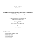 Cover page: High-Power CMOS SOI Switching and Applications in RF Signal Processing