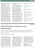 Cover page: Ultraconservation of enhancers is not ultranecessary